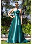 Vestido de Gala Verde Esmeralda Acetinado | Prom Dress Longo Elegante