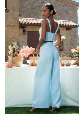Conjunto de Festa Azul Celeste com Calça e Casaco | Cerimónia Portugal 2026