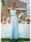 Conjunto de Festa Azul Celeste com Calça e Casaco | Cerimónia Portugal 2026