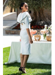 Vestido de Cerimónia Branco 2 em 1 | Peplum Removível | Moda Festa 2026