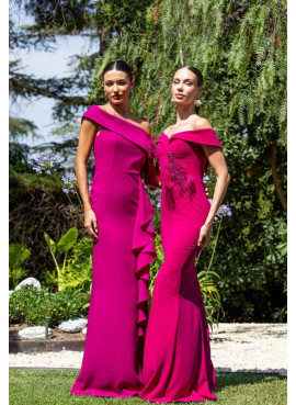 Vestido de Festa Sereia com Plumas | Gala e Casamento Coimbra e Sertã