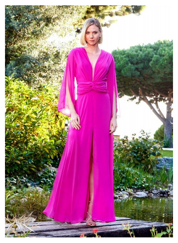 Vestido de Cerimónia Fluído Bougainvillea e Coral | Coimbra Sertã Guarda Leiria