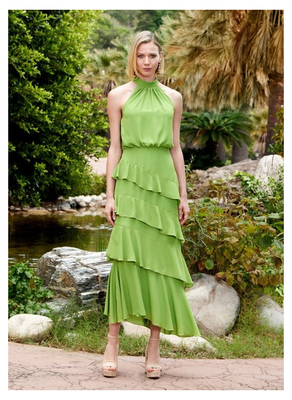 Vestido de Festa Midi Verde Lima | Cerimónia Coimbra e Região Centro