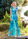 Vestido de Cerimónia Floral Azul e Verde | Coimbra, Leiria e Viseu