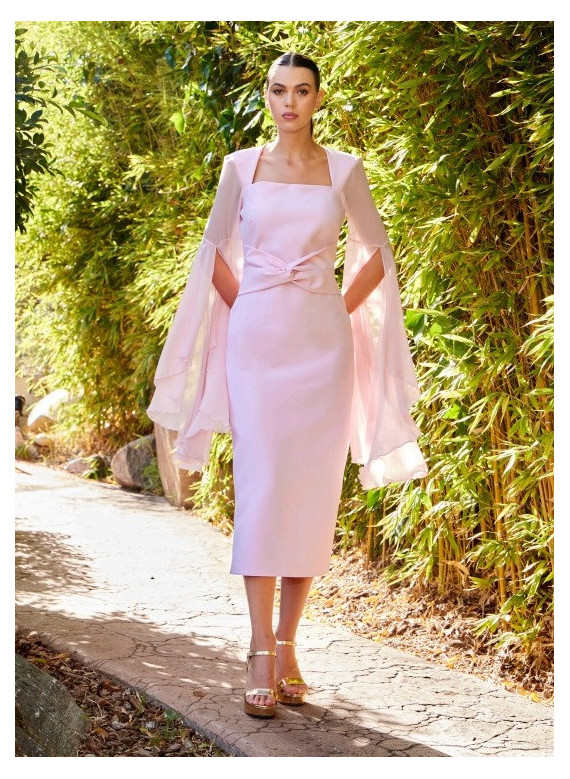 Vestido de Cerimónia Midi Celeste e Rosa | Coimbra, Leiria e Aveiro