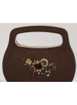 Clutch Moka com Pedraria Artesanal | Acessórios Cerimónia Coimbra