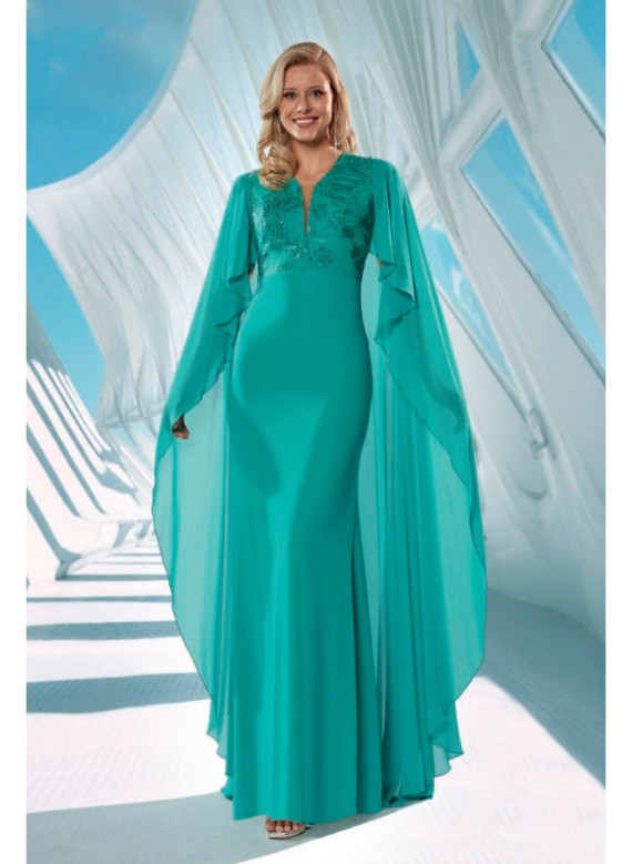 Vestido de Madrinha com Capa Fluida | Boutique Coimbra