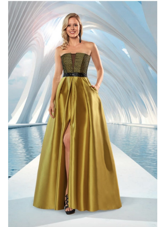 Vestido de Gala Dourado e Preto | Boutique Cerimónia Coimbra