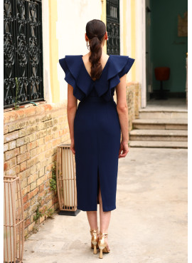 Vestido de Madrinha Cauca Azul | Biba Boutique | Look Cerimónia Exclusivo