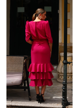 Vestido de Madrinha Macondo Fúchsia | Biba Boutique Cerimónia