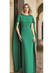 Vestido Longo Verde com Capa para Mãe dos Noivos ou Madrinha