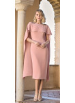 Vestido Midi Rosa Seco para Mãe dos Noivos ou Madrinha | Elegância Atual