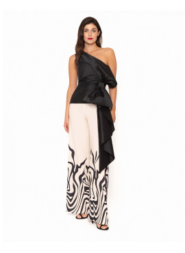 Conjunto de Cerimónia Tafetá e Crepe Geométrico | Biba Boutique