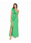 Vestido Longo de Gala com Plumas | Biba Boutique